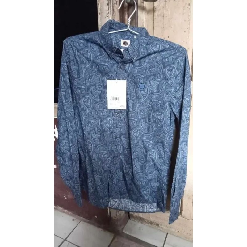 PrettyGreen Paisley Long Shirt Slevee Button 100% Original