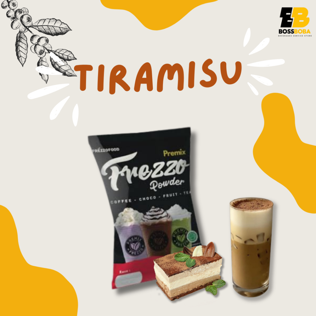 

Bubuk Minuman Rasa Tiramisu Premix Frezzo Powder Drink 1kg/Minuman Kekinian Murah/Bossboba