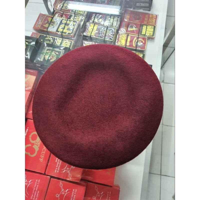 Baret Camel Merah Maroon  Baret Maroon camel