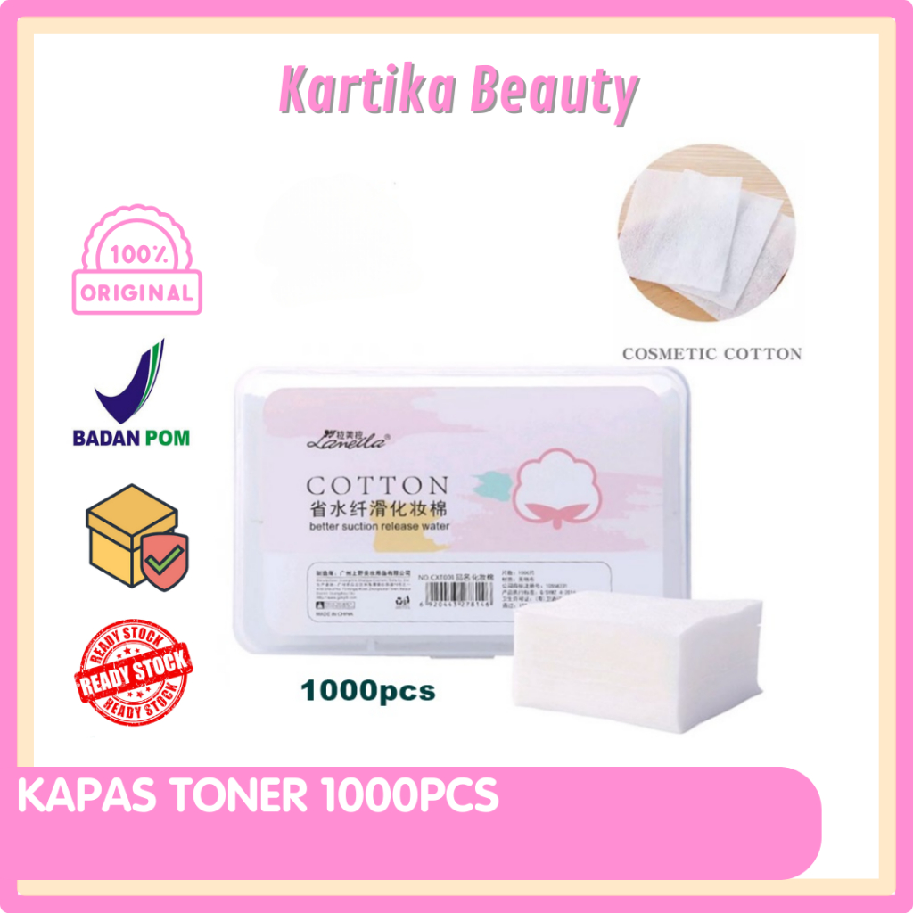KAPAS TONER ISI 1000PCS KAPAS TIPIS COTTON PAD KAPAS WAJAH SUPER TIPIS SILCOT