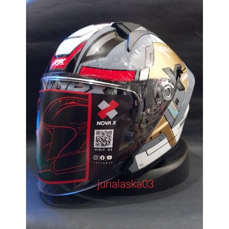 HELM JPX NOVA X V2 MOTIF  | HELM JPX HALF FACE  | HELM HALF FACE DOUBLE VISOR