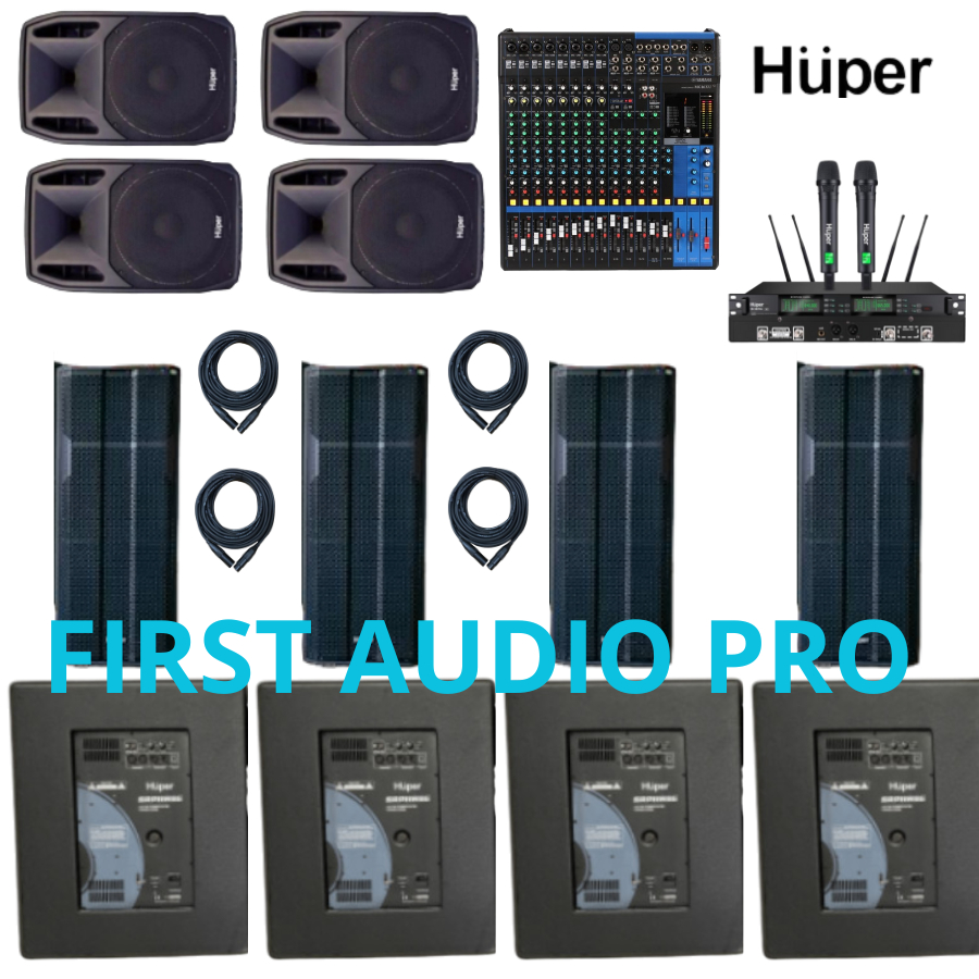 Paket 1 soundsystem outdoor HUPER + Mixer YAMAHA MG16XU ORIGINAL