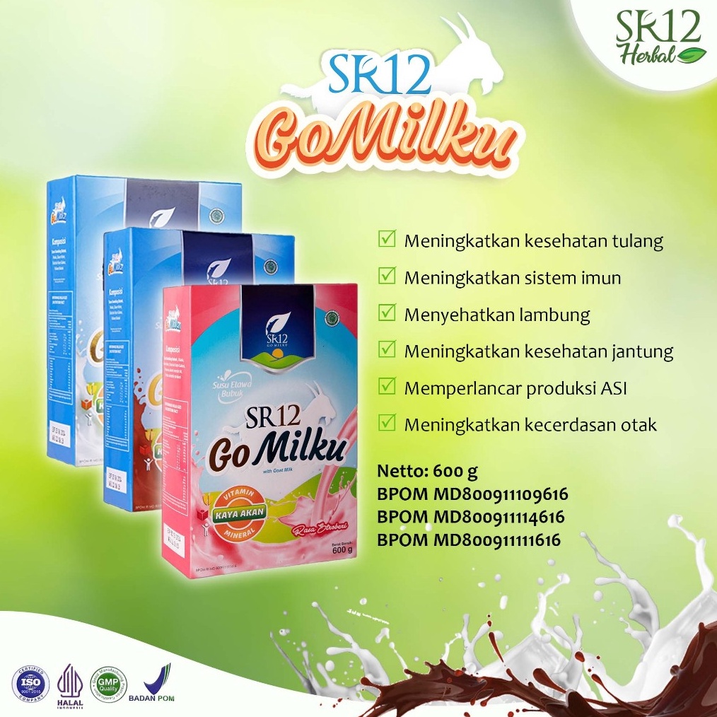 

COD SR12 GoMilku Susu Kambing Etawa 6gr Original Cokelat Strawberry murah