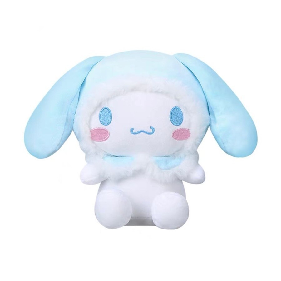 MAINAN BONEKA SANRIO CINNAMOROLL LUCU HOODIE BERLEBEL SNI SNOW CINNAMONROL