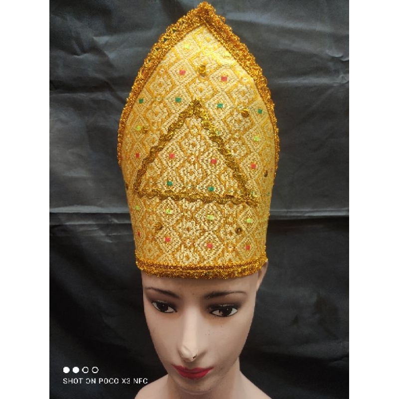 Tanjak Padang Minang songket / Deta Padang Minang songket / Topi Padang Minang songket