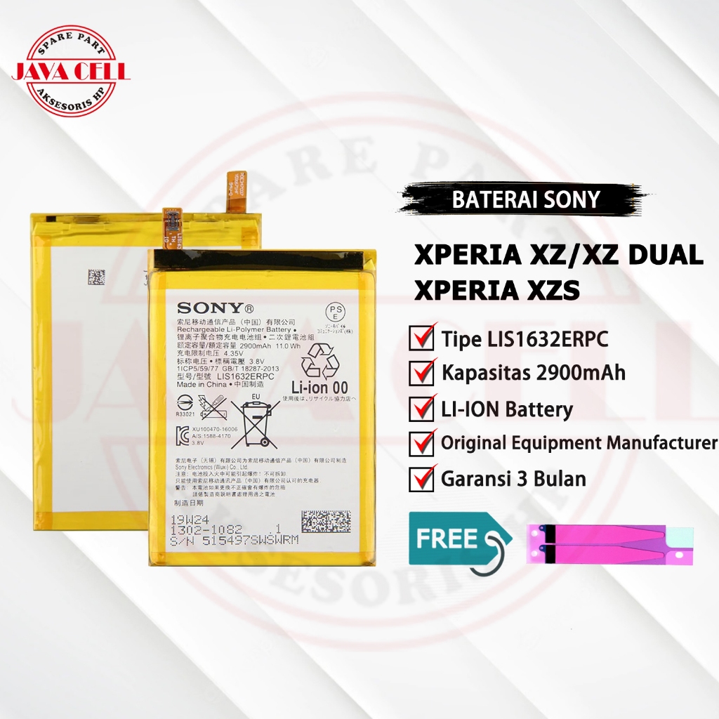 Baterai Batre Battery Sony Xperia XZ / XZ Dual / XZS Original Garansi 3 Bulan