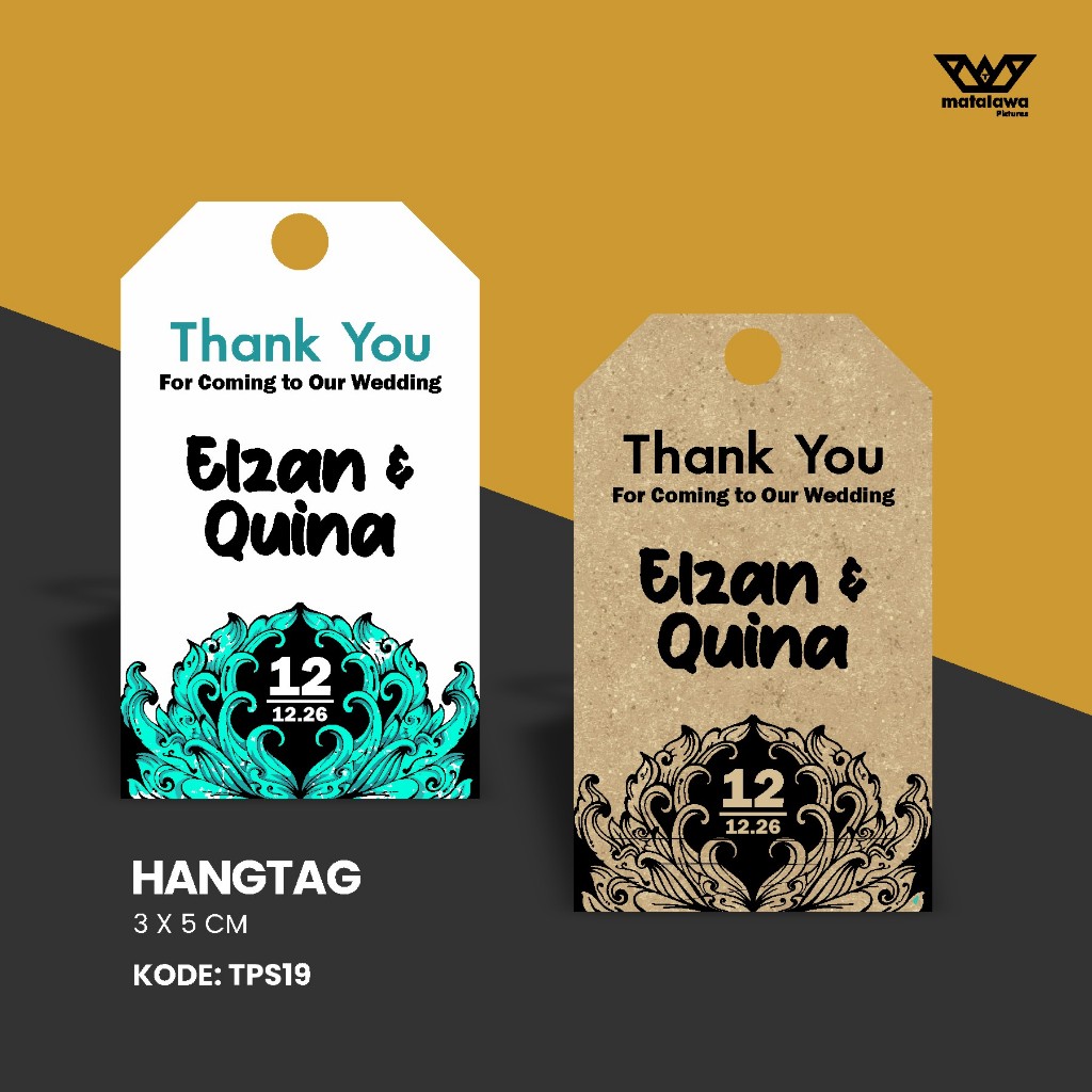 

Hang / souvenir tag custom edisi vintage ( murah / samson / craft / kraft / wedding / label / pernikahan / plant / tanaman / buket / florist / sovenir / ucapan terimakasih ) CODE 19