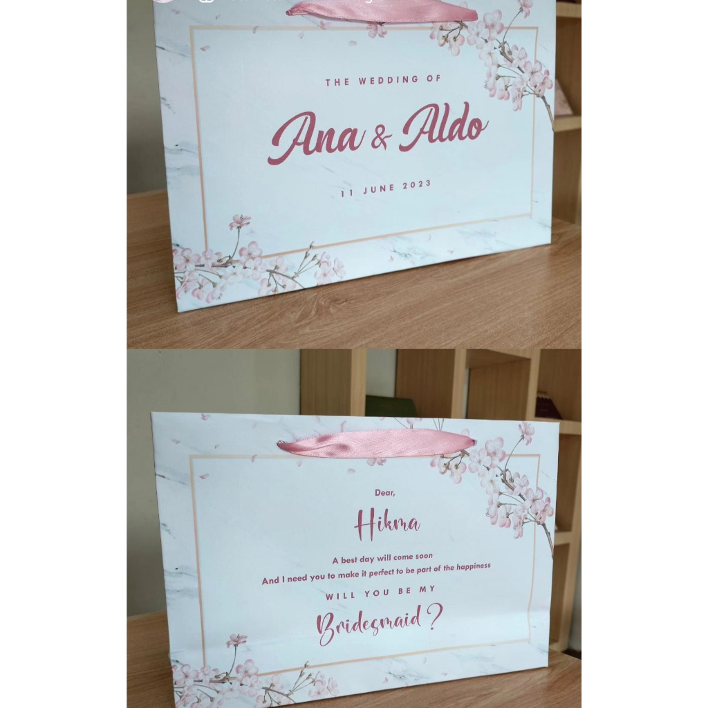 

Paperbag Bridesmaid Custom Flower