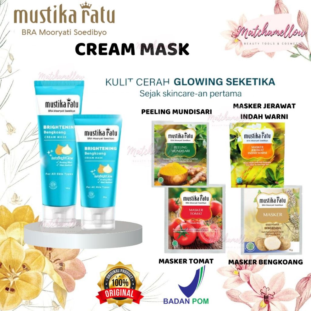 MATCHA MUSTIKA RATU KREM MASKER WAJAH - CREAM MASK MUSTIKA RATU