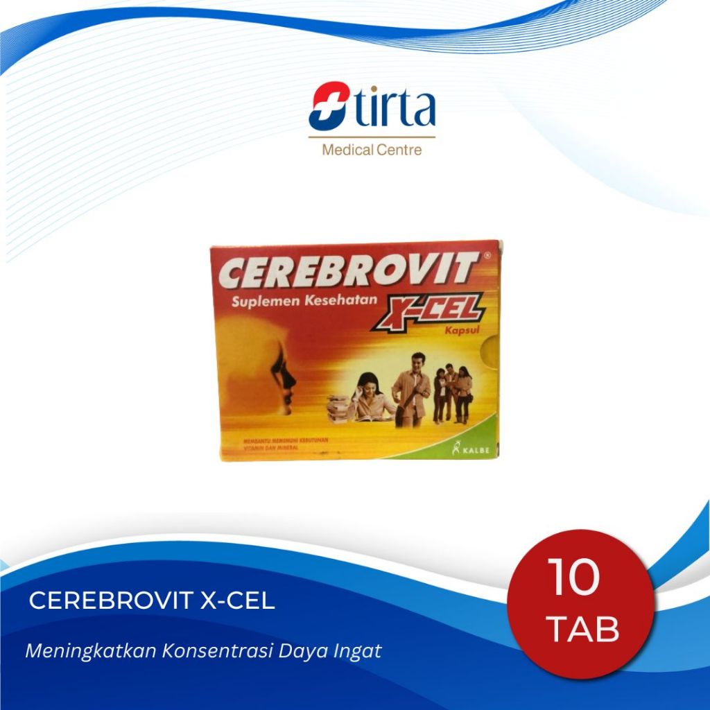 Cerebrovit X-Cel 10 Kapsul - Multivitamin Meningkatkan Konsentrasi dan Daya Ingat