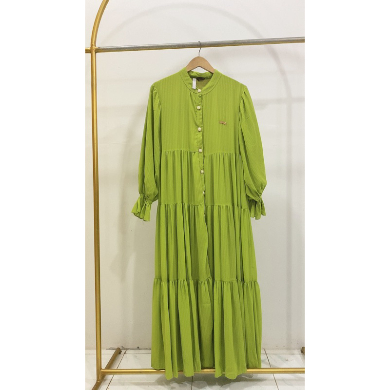 gamis katun lime