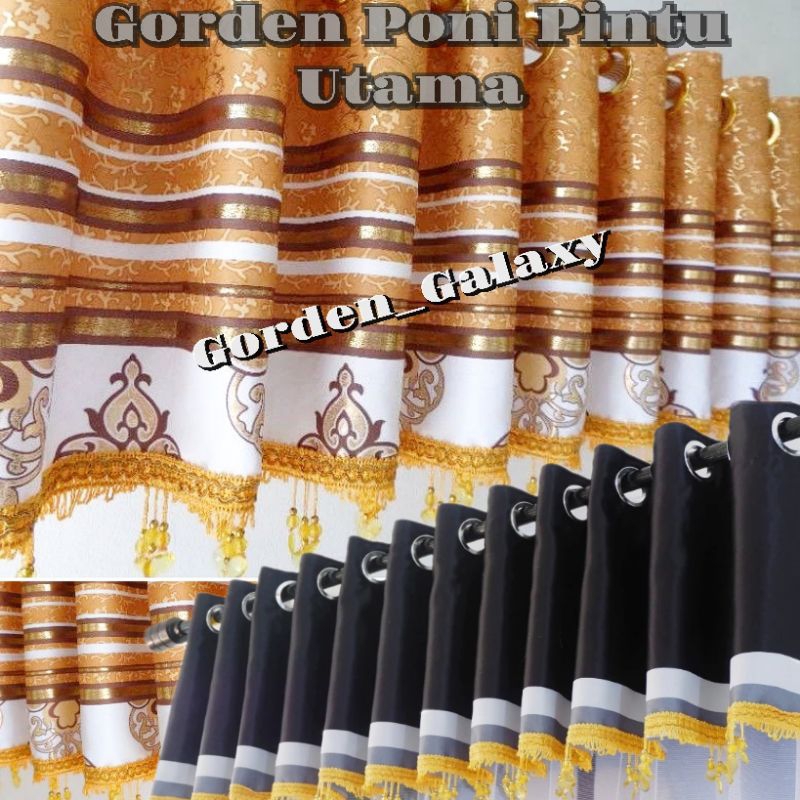 poni hordeng gorden poni Rumbai jendela pintu minimalis blackout import panjang