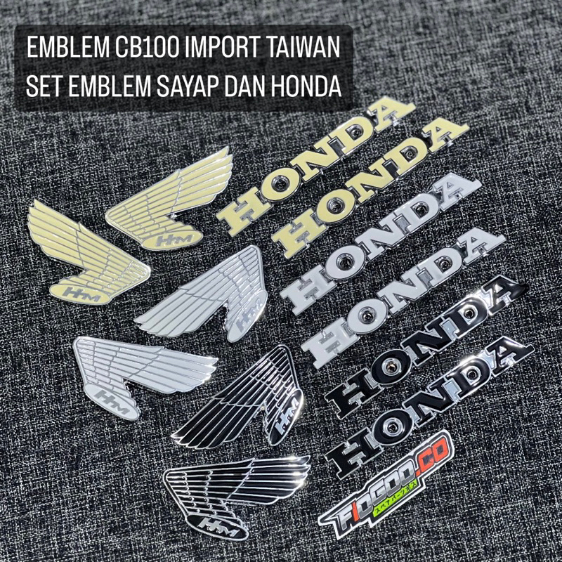 EMBLEM TANGKI CB100 TAIWAN EMBLEM TANGKI CB LOGO TANGKI CB100 EMBLEM TANGKI HONDA SAYAP EMBLEM HONDA