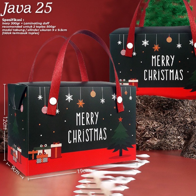 

1212 Promo Box Tenteng Natal Untuk Toples Tabung Per1pc Packaging christmas Tabung Tidak Termasuk