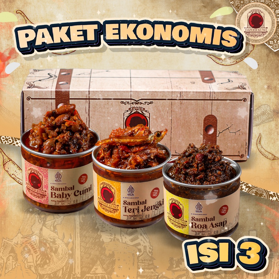 

1212 MALL Dapoer Kuno Paket Sambal Ekonomis Isi 3 grosir