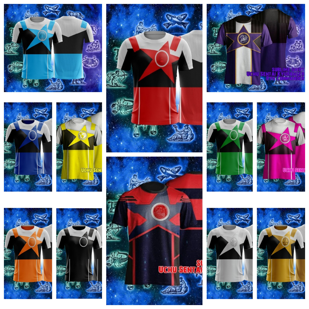 Kaos Power Rangers Kyuranger Kaos Anak Uchu Sentai Kyuranger Super Sentai Kaos Power Rangers Sublime