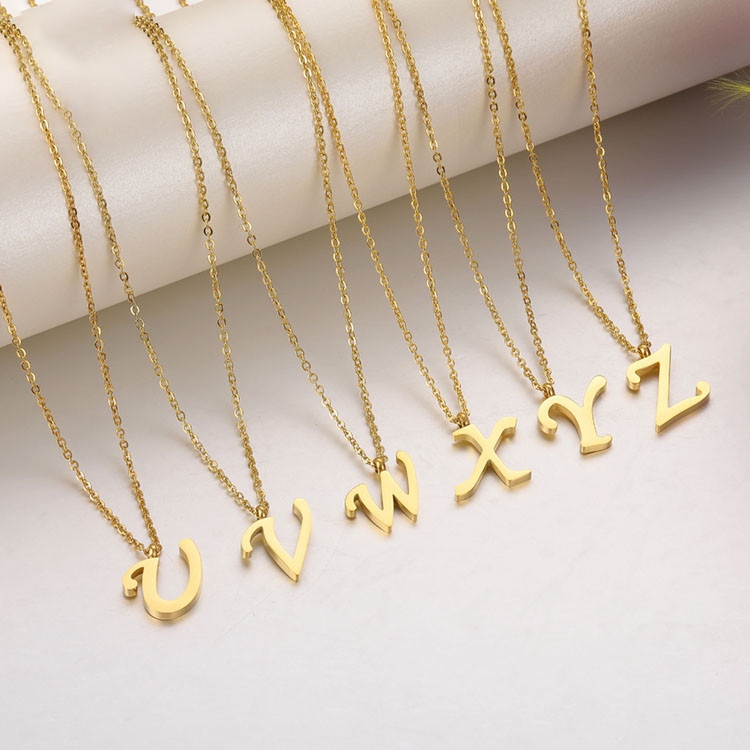 Paling Laris Kalung Huruf Latin Emas A Sampai Z Gold / Kalung Rantai Emas Inisial Anti Karat dan Lun