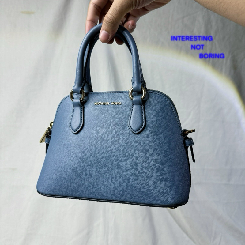 Preloved Michael Kors Veronica Crossbody Bag Soft Blue