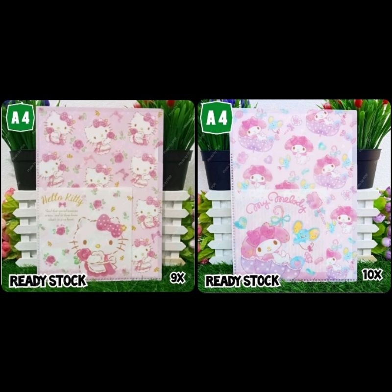 

Map File Folder Dokumen A4 2 Pockets Sanrio Karakter My Melody, Little Twin Stars, Minna No Tabo