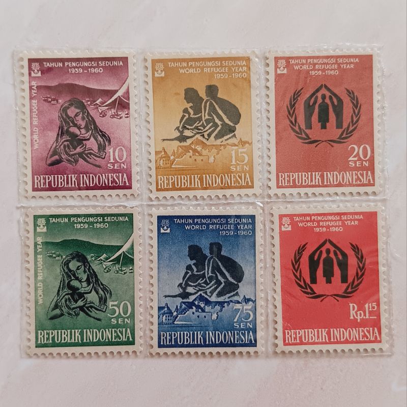 

(AC) Perangko Indonesia 1960 Tahun Pengungsi Sedunia Set Lengkap 6pcs Mint