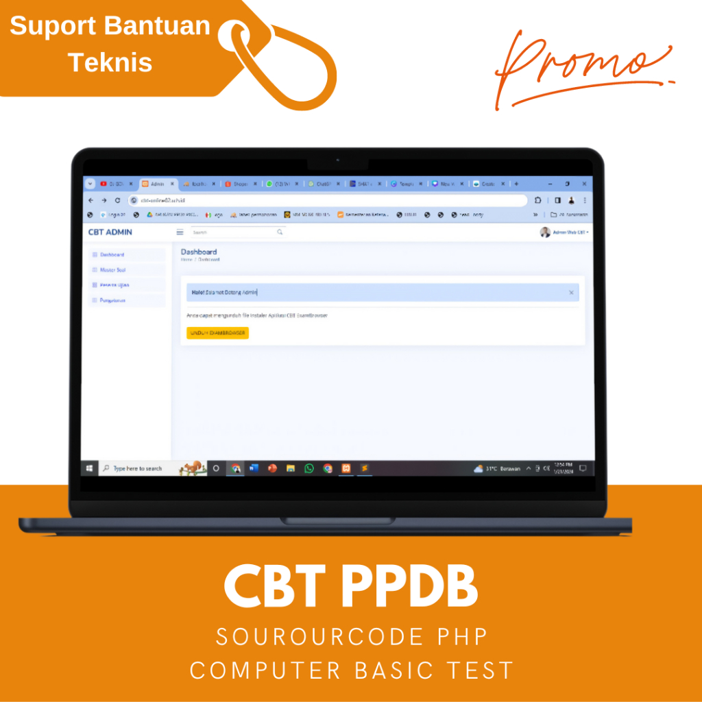 SOURCODE APLIKASI CBT SIMPEL UNTUK PPDB / UJIAN ONLINE -  BERBASIS SAFE EXAMBROWSER - GRATIS BANTUAN