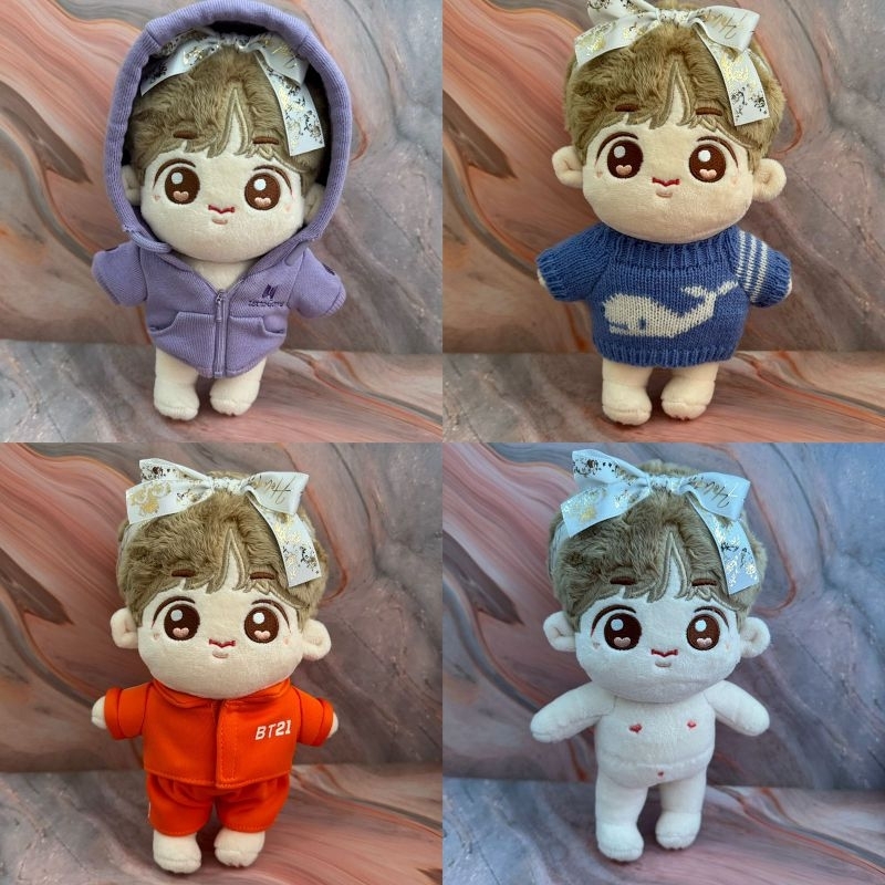 Readystock 20cm BTS Jin Doll - BT21 RJ Seokjin idol doll plush keyring dokijin super tuna kpop doll 