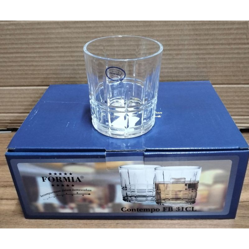 Formia Contempo 31 Cl / Gelas Minum Kaca Bening 310ml FR121031 Per 1 Pcs