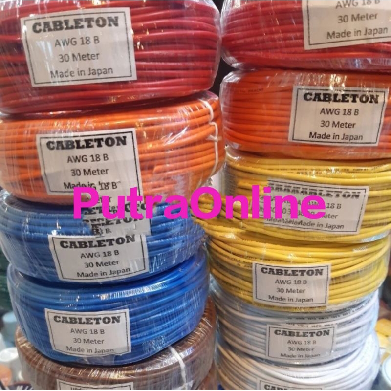 Kabel Awg18 B 30meter Kabel Serabut Tembaga Kabel Awg 18