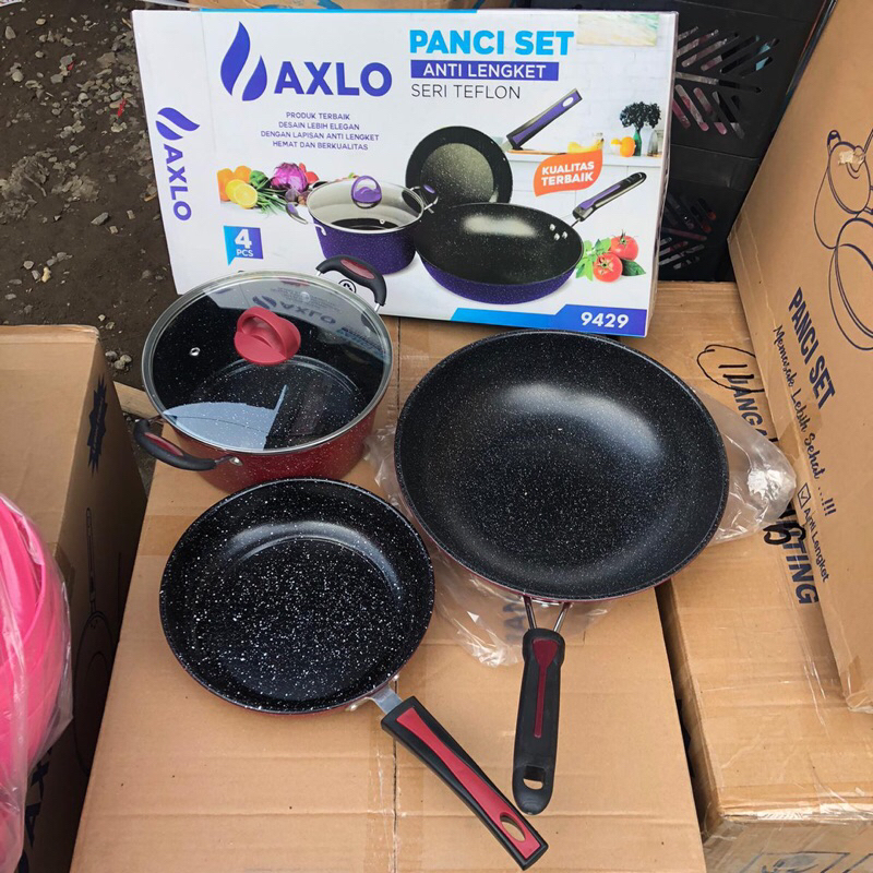 PANCI SET AXLO 9429 / PANCI SET ANTI LENGKET AXLO 9429 / PANCI SET ANTI LENGKET SERI TEFLON AXLO 942