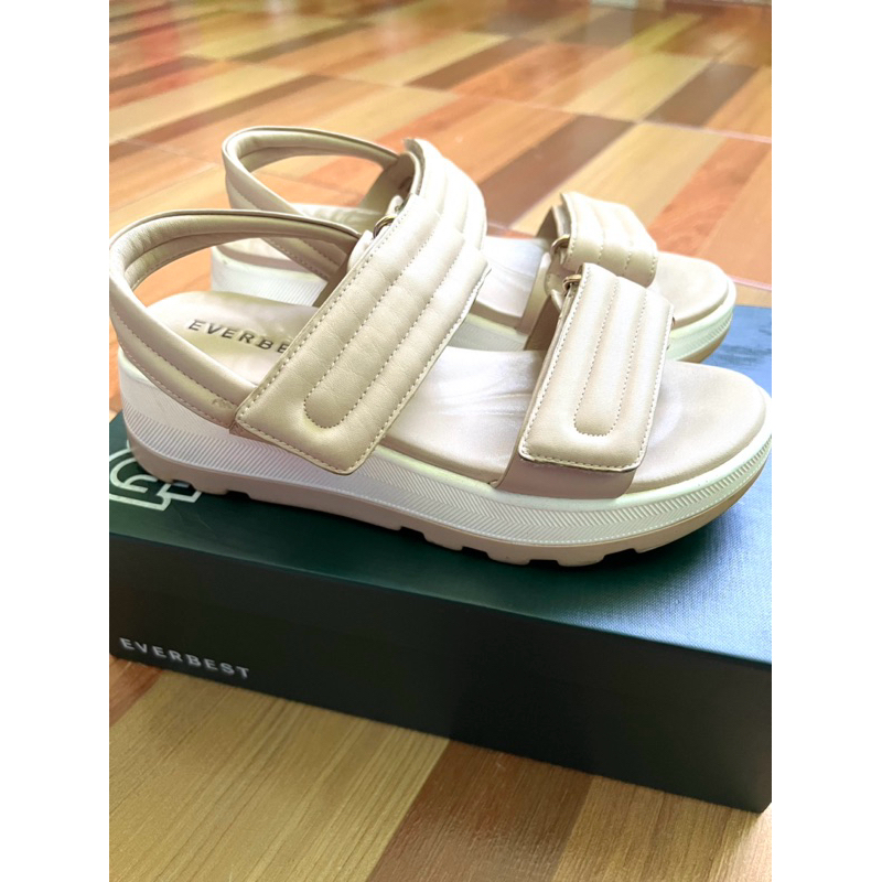 Sandal Wedges Cream Everbest