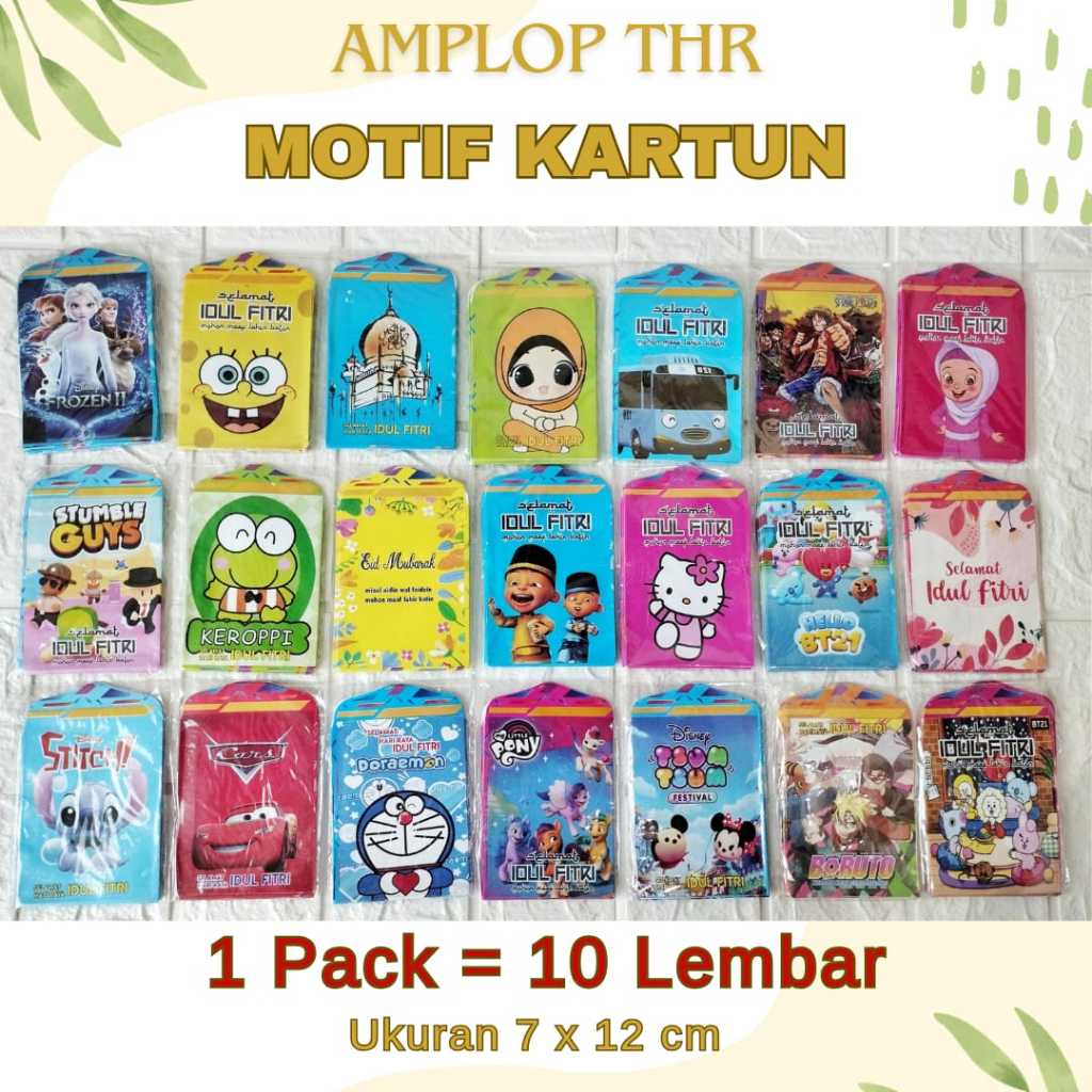 

(M) paket hemat 100 pack amplop THR lebaran isi 10 lembar