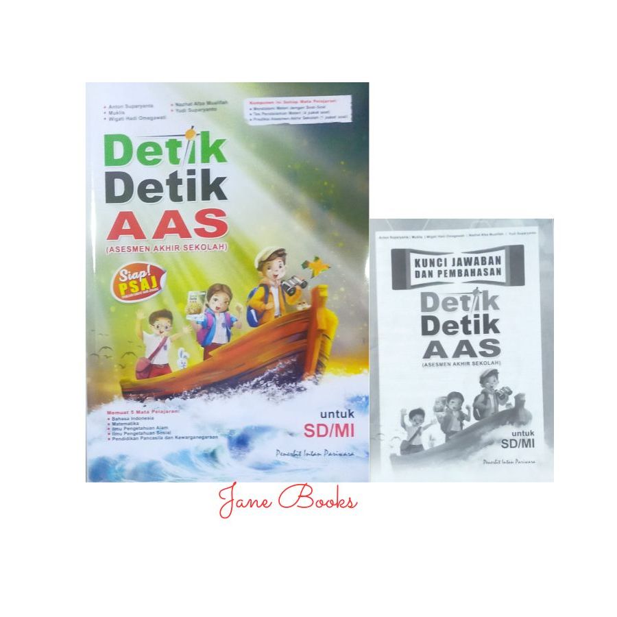 Buku Persiapan Ujian DETIK-DETIK ASESMEN AKHIR SEKOLAH Kelas 6 SD Penerbit Intan Pariwara dan Kunci 