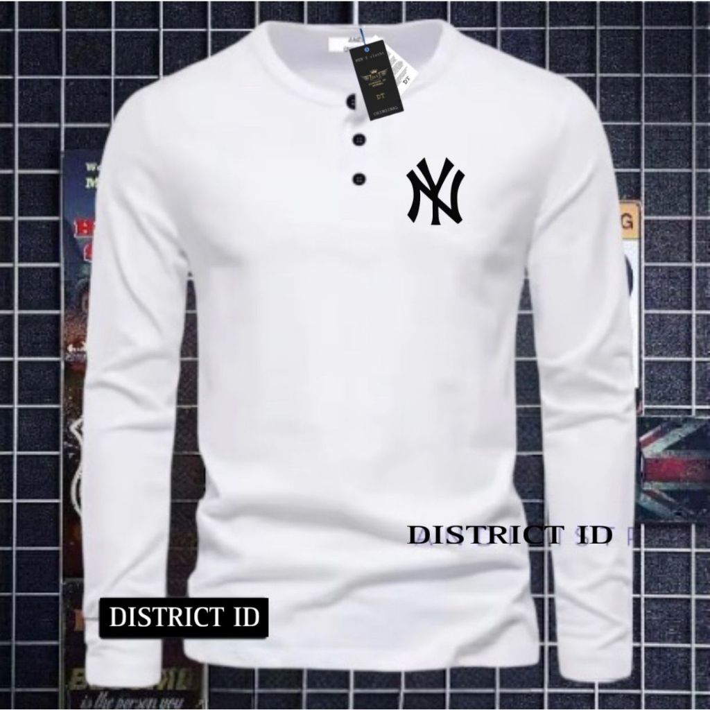 kaos kancing lengan panjang pria/kaos kancing sablon pria/kaos kancing lengan panjang terlaris