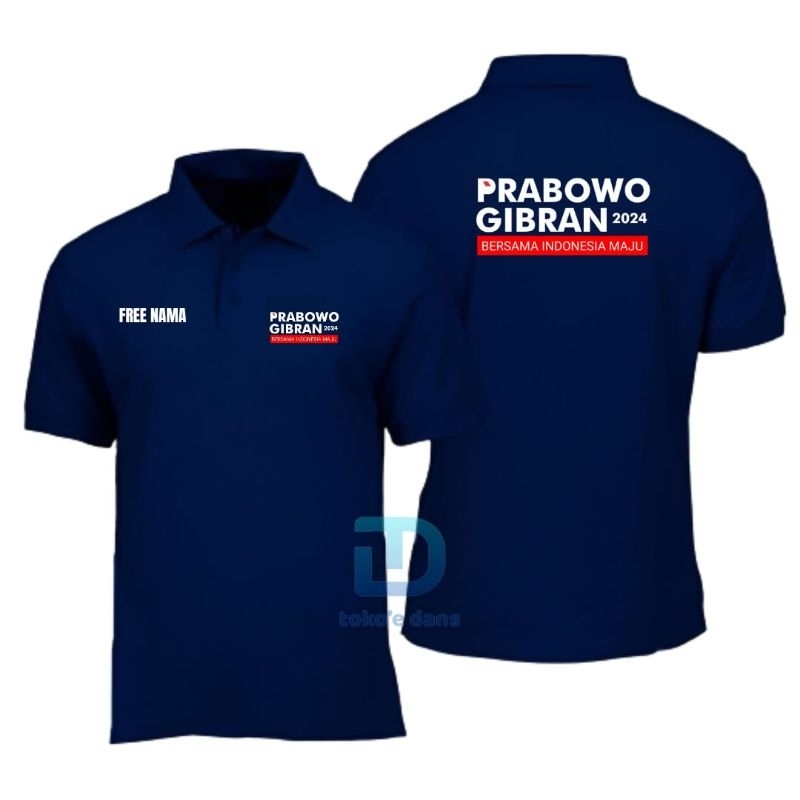 BAJU PRABOWO GIBRAN FREE NAMA PARTAI RELAWAN PRAGIB SABLON TERBARU
