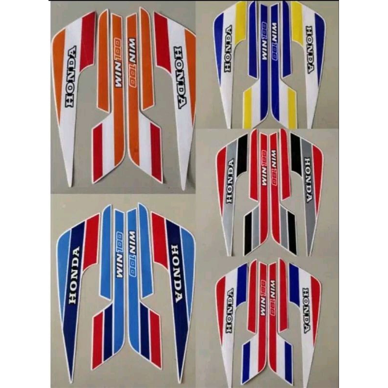 Stripping lis stiker standart ori Honda Win100 th1990 stripping Honda Win100 PUTIH