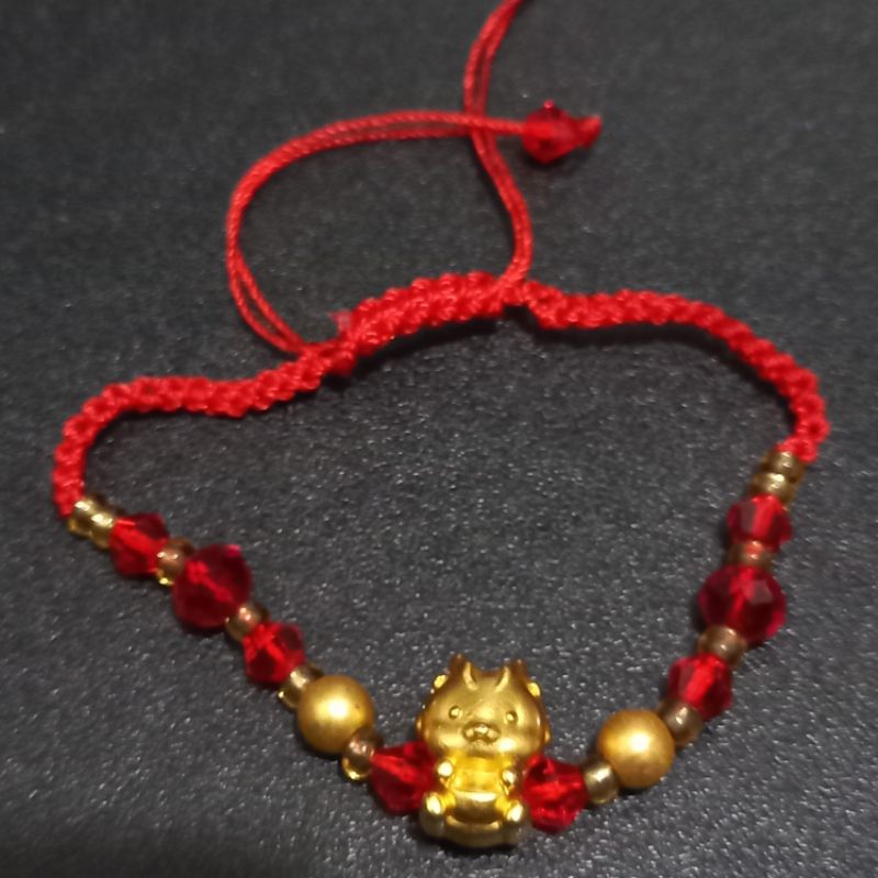 gelang penarik rejeki tali simpul naga emas
