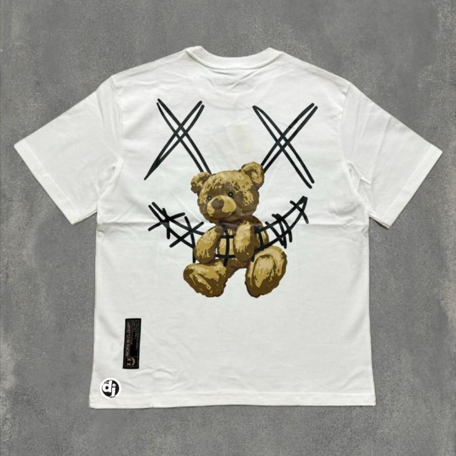 Ricky Is Clown Smiley Bear Tee White