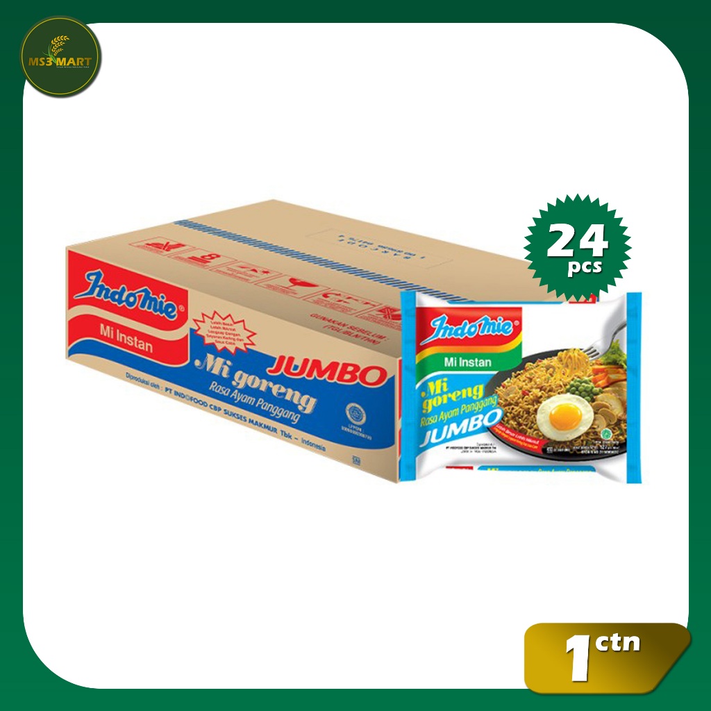 

Indomie Goreng Ayam Panggang Jumbo 198 Gram 1 Karton 24 Pcs | MS3 Mart