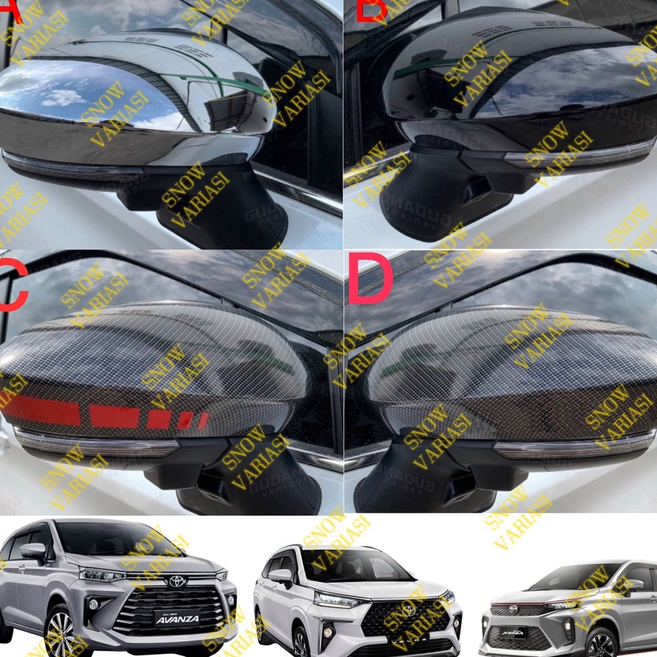 lk Cover Spion Avanza Xenia Veloz 222 223 224 225 Hitam Chrome Carbon