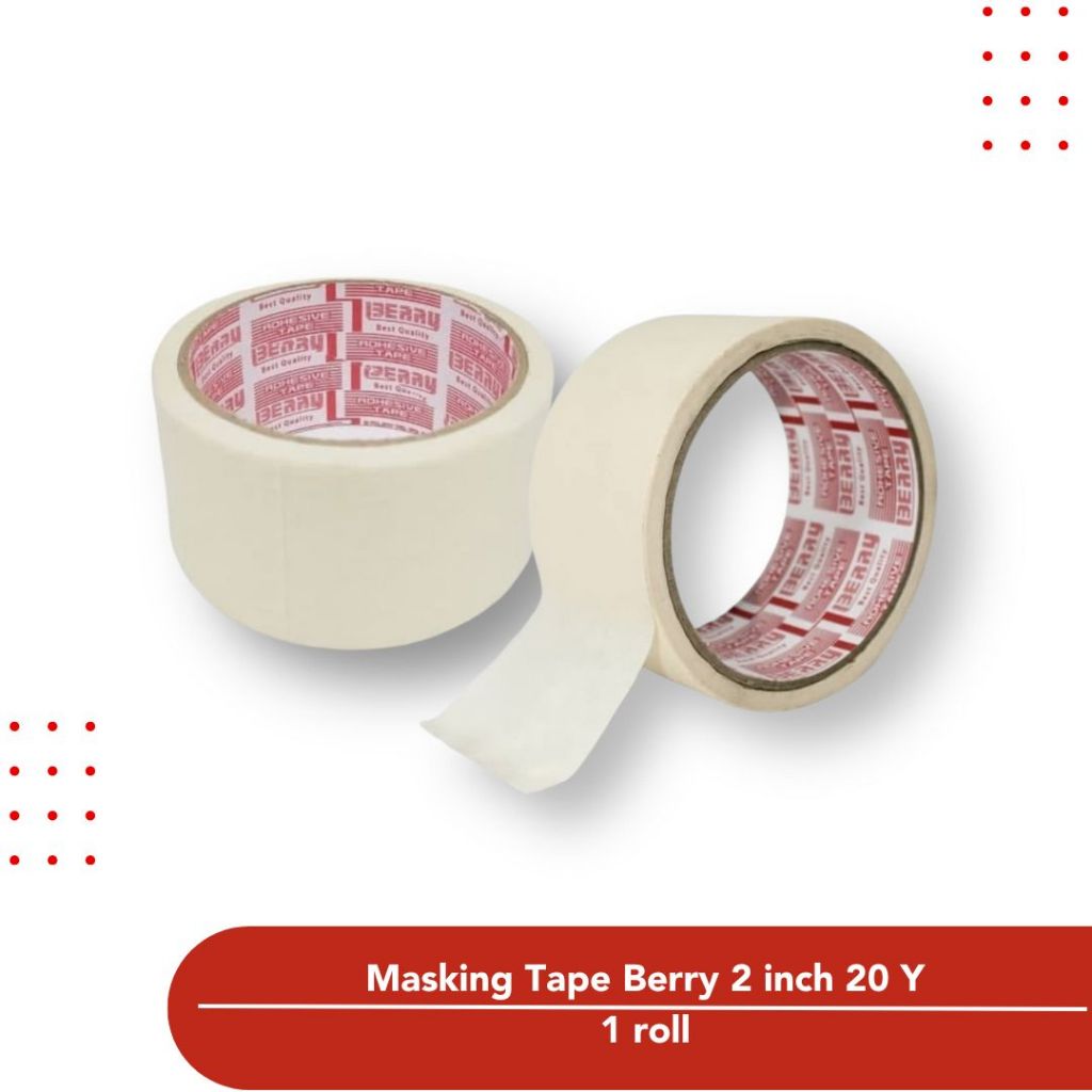 

Masking Tape / Lakban Kertas Berry Tape 2 Inch 20 Yard