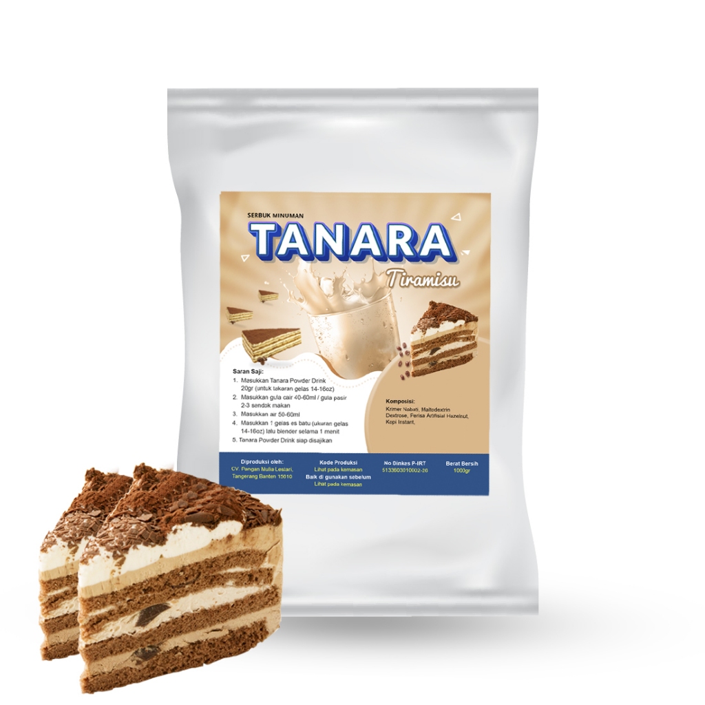 

Bubuk Tiramisu 500gr - Minuman Bubble Drink Aneka Rasa - Tanara Powder