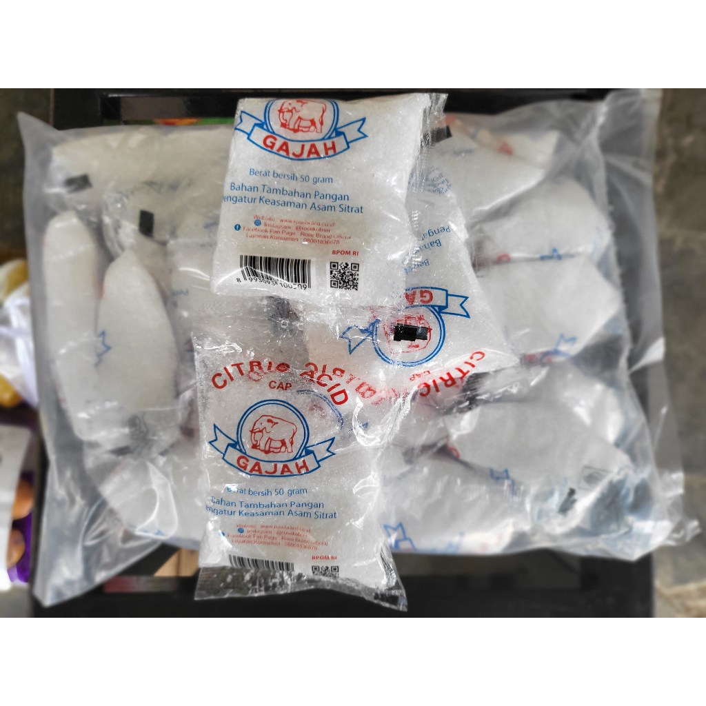 

Asam Sitrat Cap Gajah 50 gr