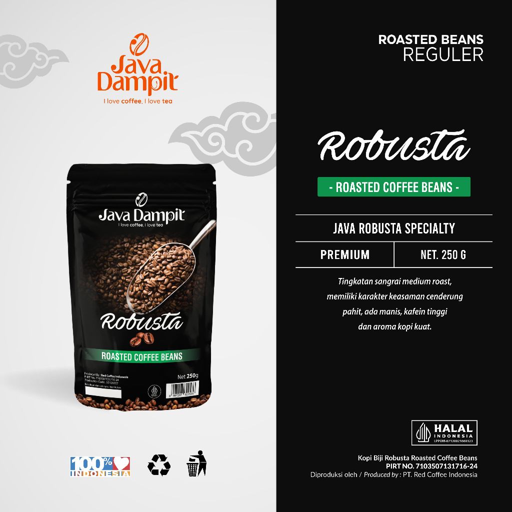 

JAVA ROBUSTA ROASTED BEANS BIJI KOPI GORENG JAWA 250g
