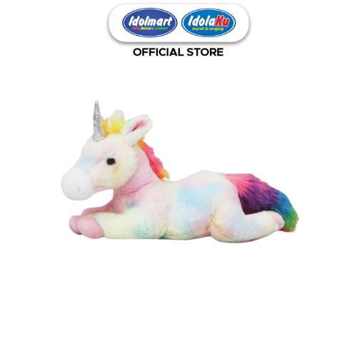 IDOLMART Boneka Lying Unicorn Rainbow - Boneka Unicorn
