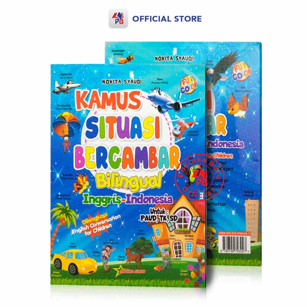 Kamus Bahasa Inggris Anak / Kamus Situasi Bergambar Bilingual Inggris Indonesia Untuk Paud TK SD / G