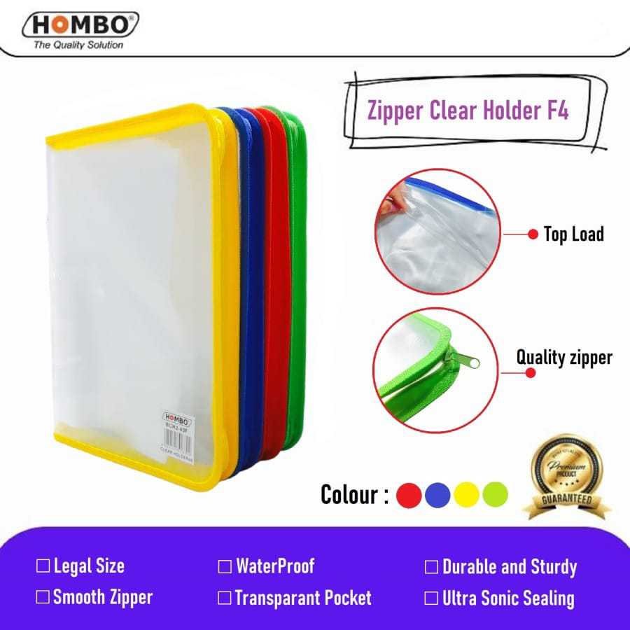 

Zipper Clear Holder F4 / Dokumen Keeper Sleting / Map Sleting BCHZ