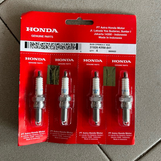 BUSI SPARK PLUG CPR9EA-9 NGK 31926-KRM-841 HONDA VARIO SCOOPY PCX BEAT 100% ORIGINAL 31926KRM841 | A