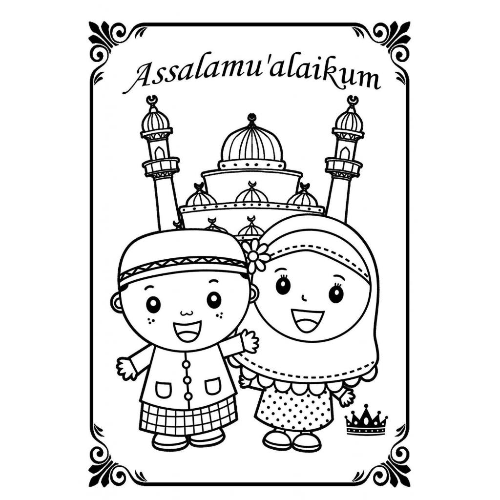 

KERTAS MEWARNAI ANAK JENIS KARTUN MUSLIM