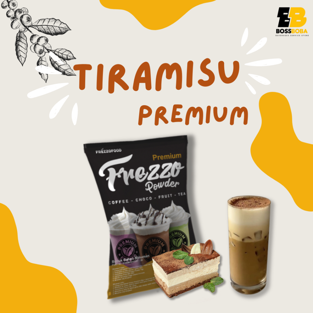 

Bubuk Minuman Rasa Tiramisu Premium Frezzo Powder Drink 1kg/Minuman Kekinian Murah/Bossboba