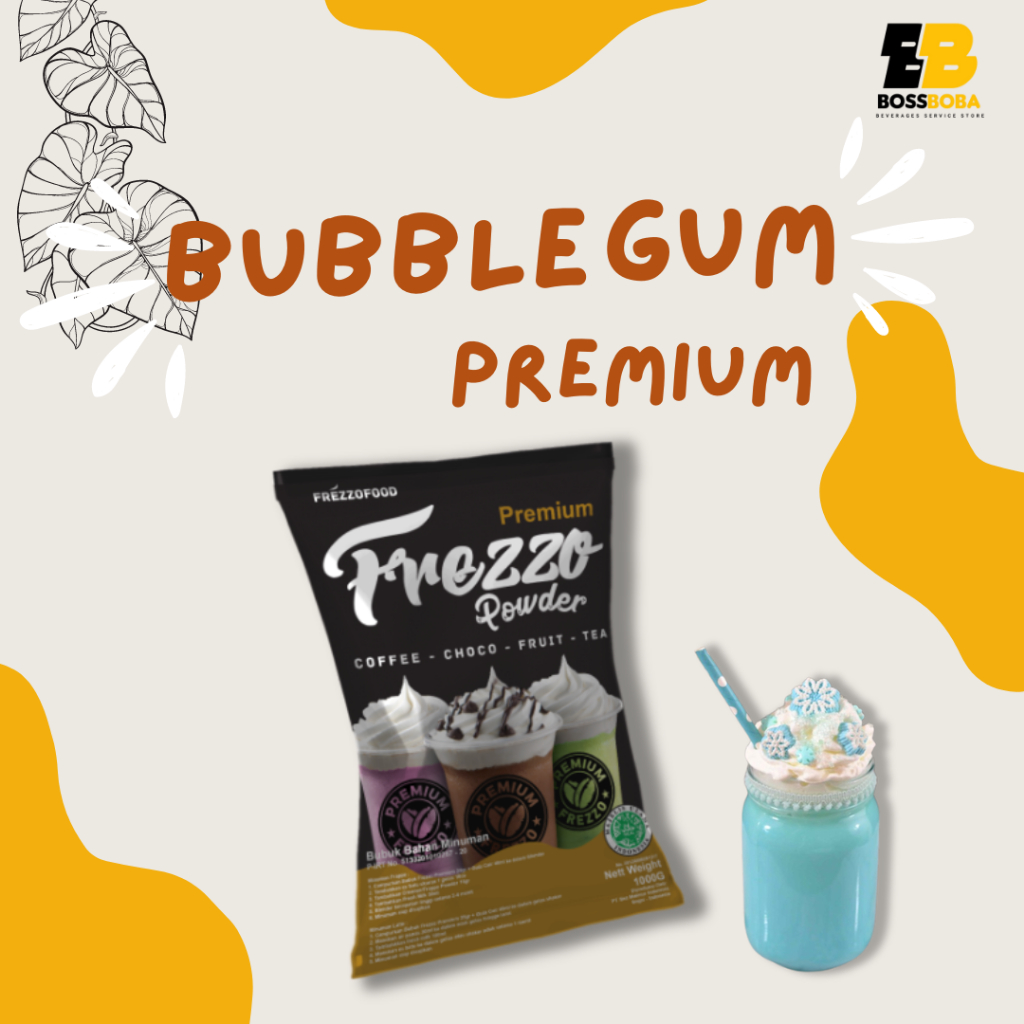 

Bubuk Minuman Rasa Bubble Gum Premium Frezzo Powder Drink 1kg/Minuman Kekinian Murah/Bossboba